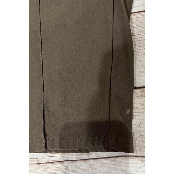 Simon Chang Denim Brown Stretch Business Office Crop Pants size 10 - Picture 3 of 8